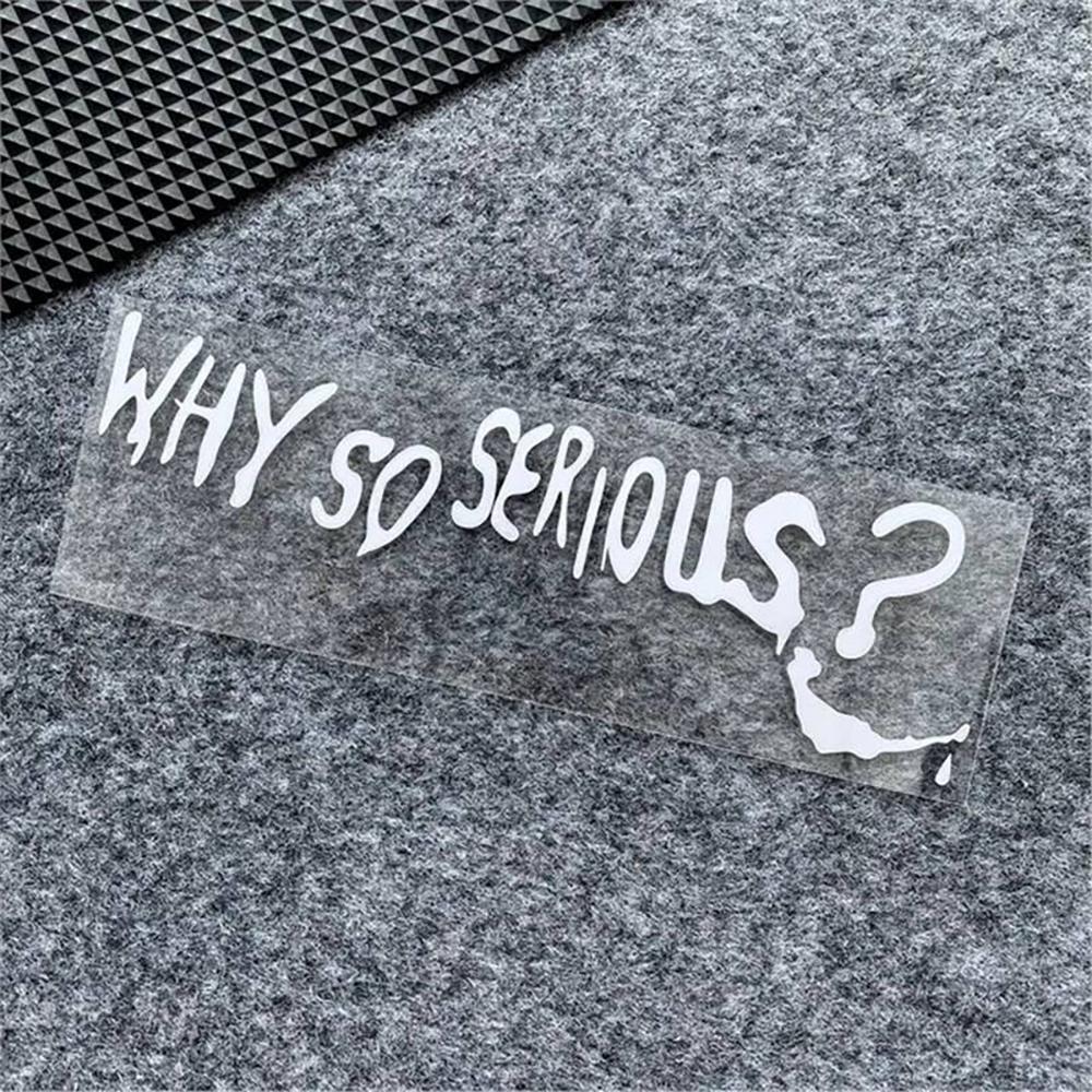 15cm x 4.6cm Funny Why So Serious Reflective Car Stickers Decor Motorcycle Body Windshield Helmet Exterior Accessories Decal 15X4.6CM
15cm x 4.6cm Funny Why So Serious Reflective Car Stickers Decor Motorcycle Body Windshield Helmet Exterior Accessories Decal 15X4.6CM