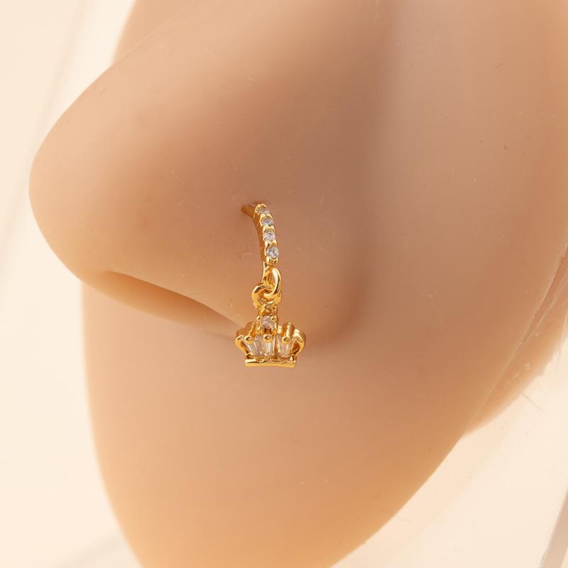 Wind Pendant Nose Ring Nose Puncture Crown Nose Ring Micro Zircon Men S And Women S Tide Cool Cartilage Nose Jewelry
Wind Pendant Nose Ring Nose Puncture Crown Nose Ring Micro Zircon Men S And Women S Tide Cool Cartilage Nose Jewelry