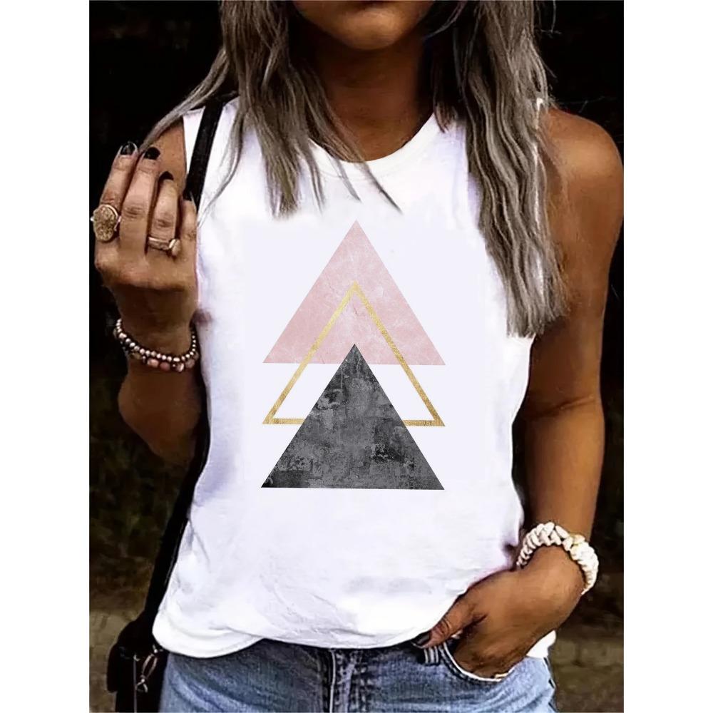 Retro geometric design T-shirt printed vest pattern 5XL
Retro geometric design T-shirt printed vest pattern 5XL