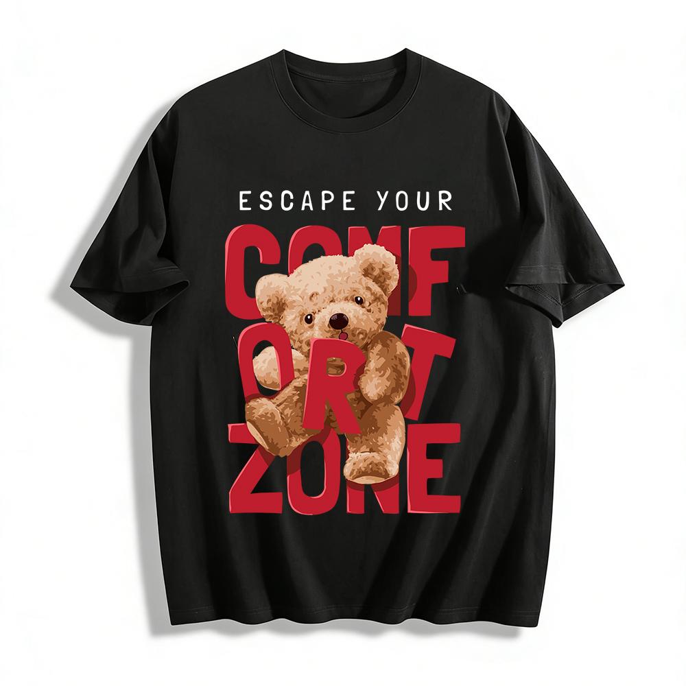 Cute Teddy Bear Comfort Zone Print Casual Top Pure cotton T-shirt XXS
Cute Teddy Bear Comfort Zone Print Casual Top Pure cotton T-shirt XXS