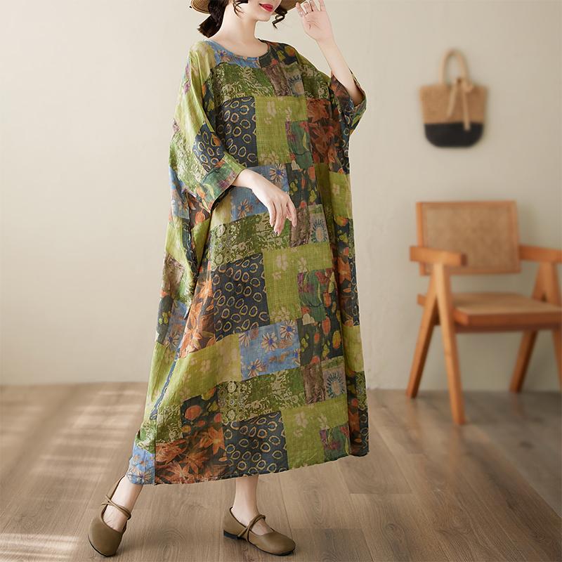 Dimanaf Новое летнее платье 2025 года для женщин с винтажным принтом, повседневное платье больших размеров, свободное платье с круглым вырезом макси One Size зелёный
Dimanaf Новое летнее платье 2025 года для женщин с винтажным принтом, повседневное платье больших размеров, свободное платье с круглым вырезом макси One Size зелёный