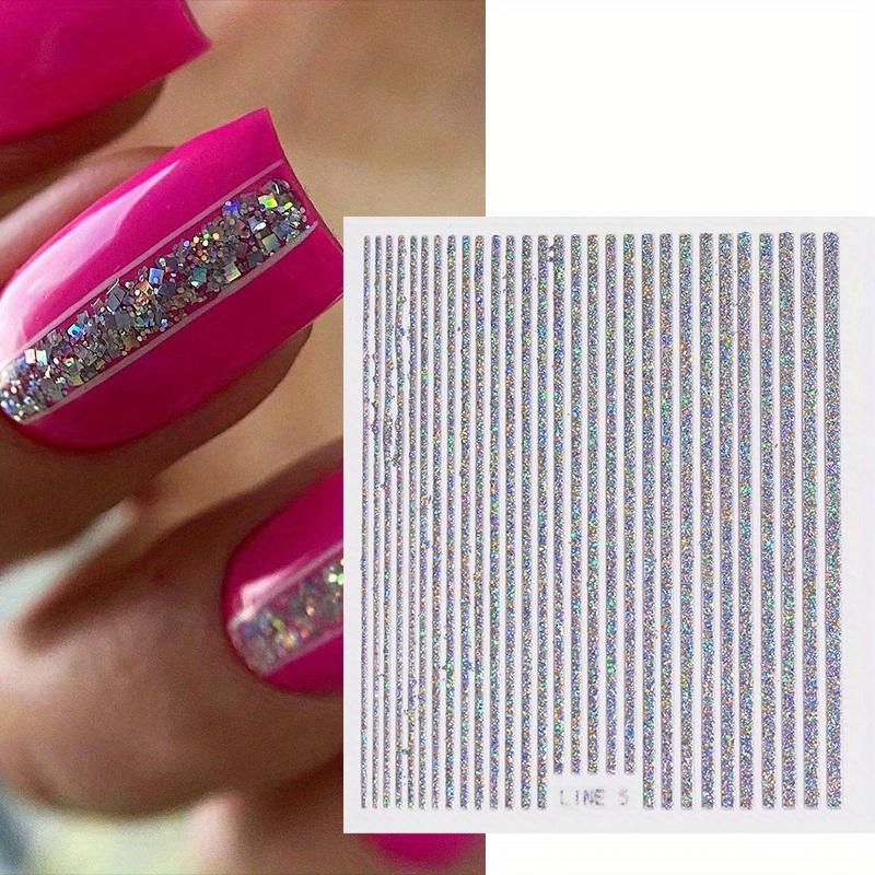 Lines Nail Stickers Holographic Silvery Rose Golden Metal Stripe Letters Decals Curve Gel Nails Art Sliders Manicure Decor
Lines Nail Stickers Holographic Silvery Rose Golden Metal Stripe Letters Decals Curve Gel Nails Art Sliders Manicure Decor