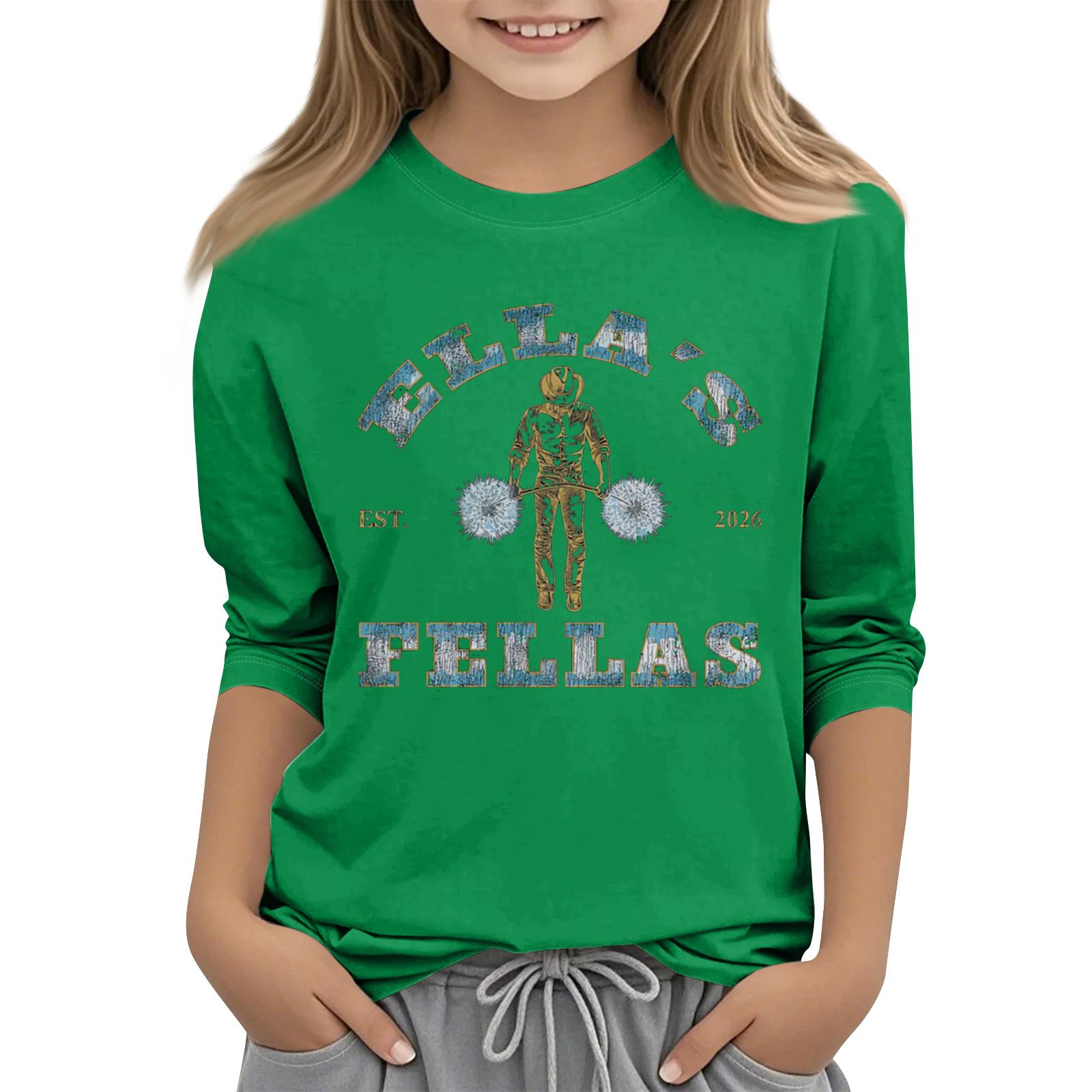 Kids Graphic Crew Neck T Shirt Casual Three Quarter Sleeve Lightweight Soft Cotton Tee Top for Boys and Girls 140 зелёный
Kids Graphic Crew Neck T Shirt Casual Three Quarter Sleeve Lightweight Soft Cotton Tee Top for Boys and Girls 140 зелёный