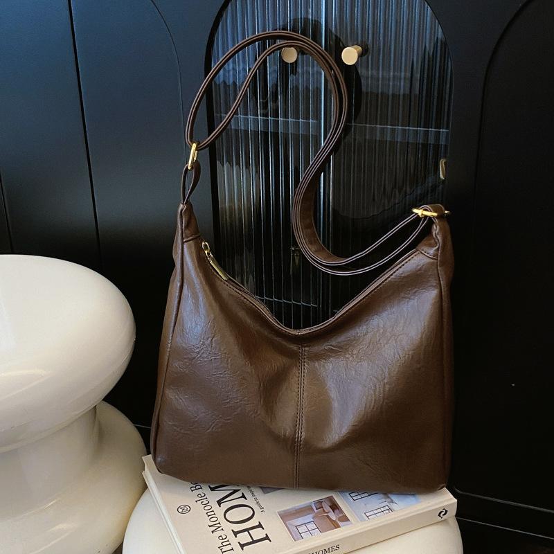 Горячая Распродажа Ретро Ленивый Ветер Мягкая Кожа Большая Вместимость Сумка Тоут Повседневная Дорожная Женская Универсальная Наплечная Сумка Мессенджер