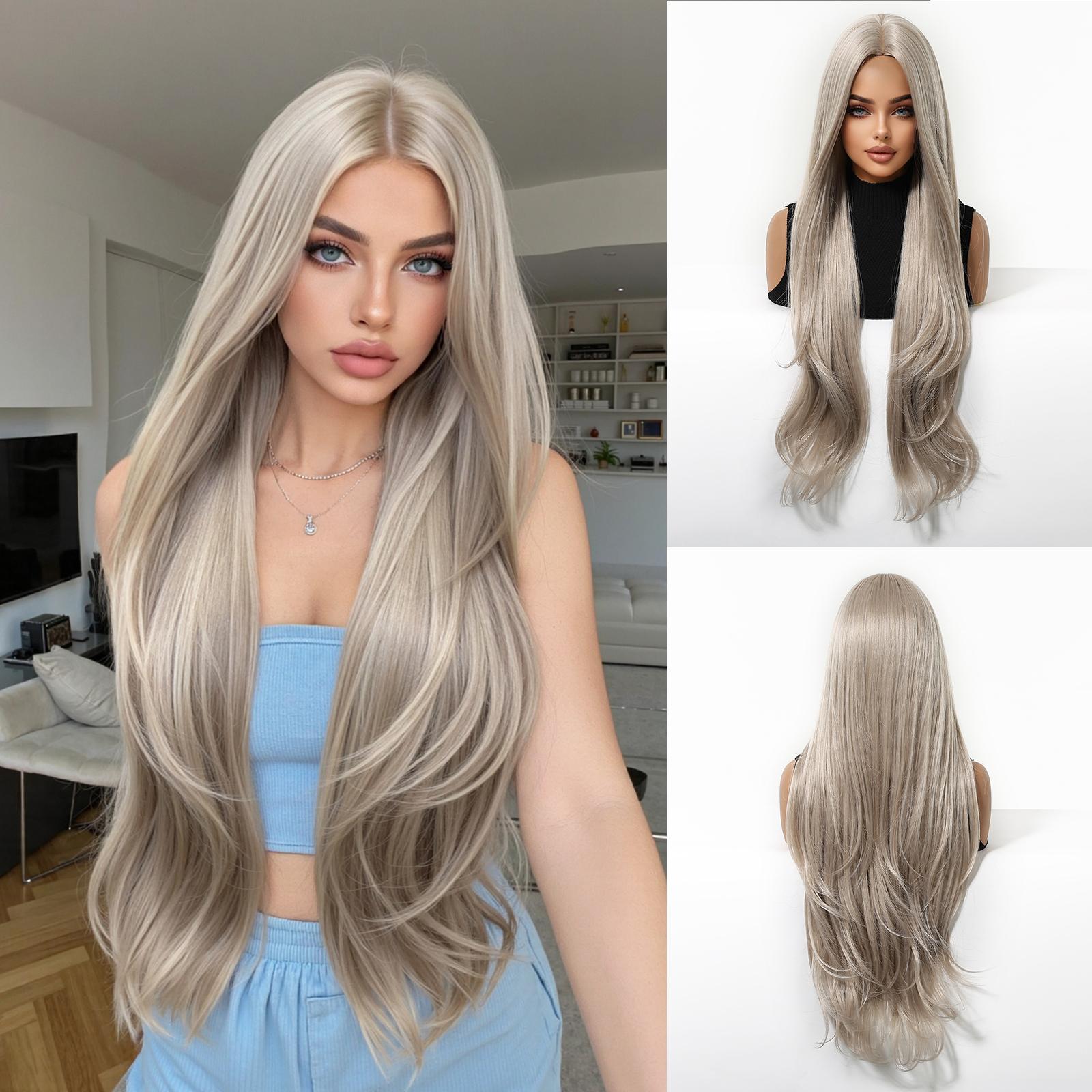 Long Golden Blonde Synthetic Wigs Natural Wavy Hair Wigs for Women Middle Part Golden Cosplay Party Wig Heat Resistant Fake Hair
Long Golden Blonde Synthetic Wigs Natural Wavy Hair Wigs for Women Middle Part Golden Cosplay Party Wig Heat Resistant Fake Hair