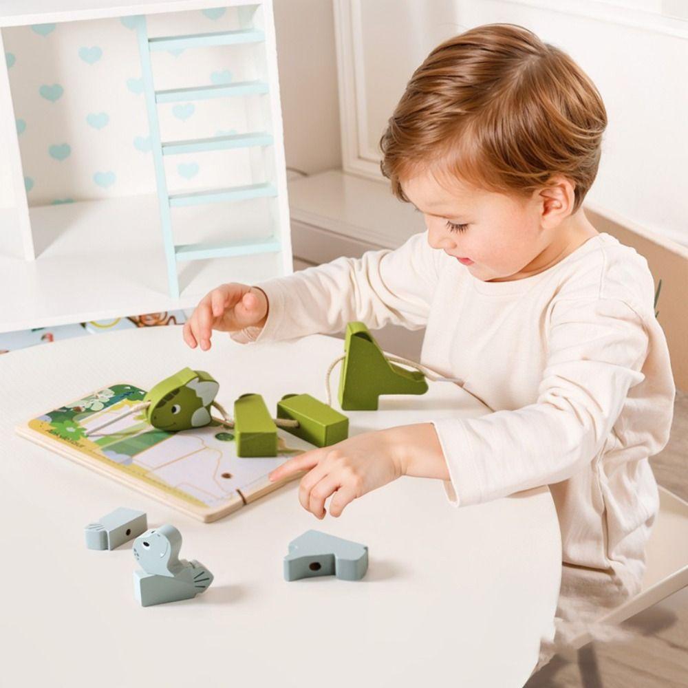 Dinosaur Dinosaur Threading Toy Montessori Fine Motor Skill Toys Wooden Block Toys Preschool style A
Dinosaur Dinosaur Threading Toy Montessori Fine Motor Skill Toys Wooden Block Toys Preschool style A