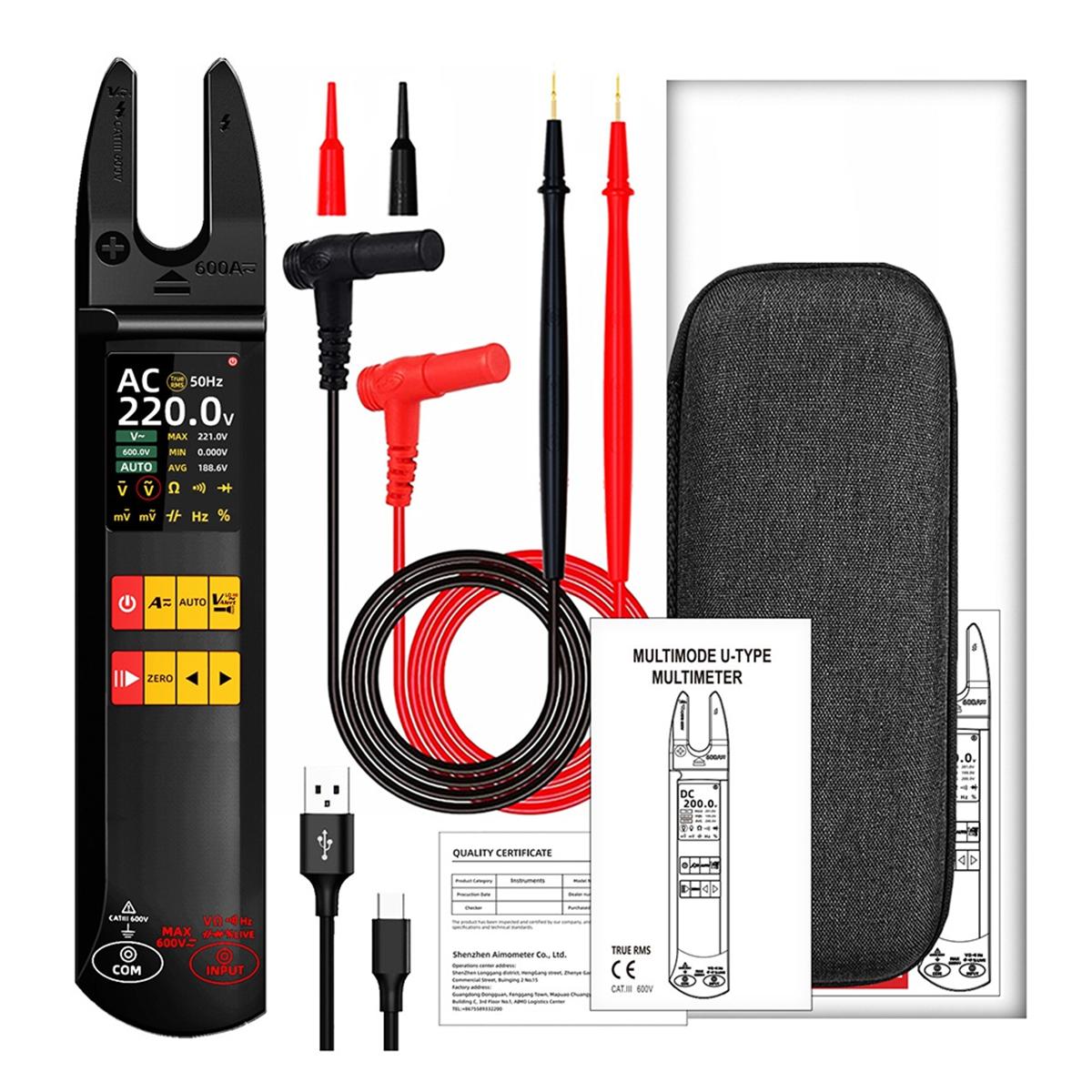 2025+ U5 DC AC Current Tester 600A U-Shaped Clamp Meter True RMS Auto-Ranging TFT Screen USB Rechargeable 1200mAh NCV Multimeter China Mainland
2025+ U5 DC AC Current Tester 600A U-Shaped Clamp Meter True RMS Auto-Ranging TFT Screen USB Rechargeable 1200mAh NCV Multimeter China Mainland