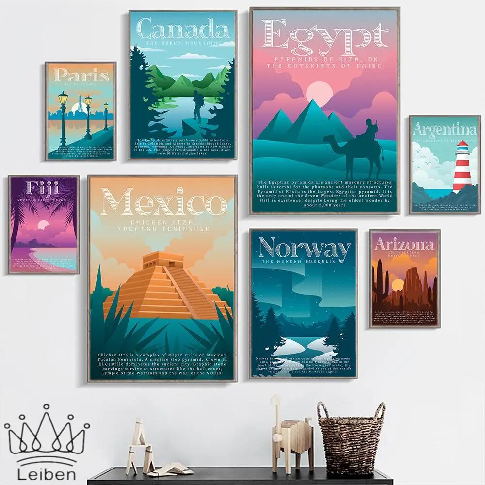 Vintage Cityscape Travel Poster Canvas Iconic Landmarks Of Egypt Paris Mexico Norway Wall Art For Bedroom Home Decor 21cm×30cm NoFrame
Vintage Cityscape Travel Poster Canvas Iconic Landmarks Of Egypt Paris Mexico Norway Wall Art For Bedroom Home Decor 21cm×30cm NoFrame