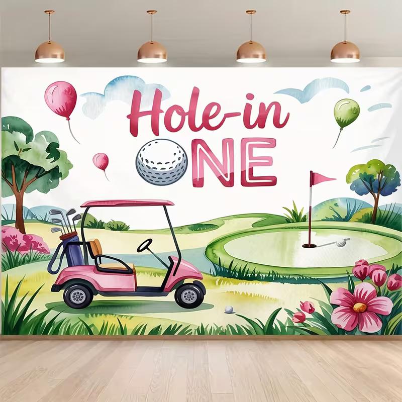 2D Cute Golf Hole-in-One Backdrop for First Birthday Party Decoration 47.2x31.5inch/120*80cm
2D Cute Golf Hole-in-One Backdrop for First Birthday Party Decoration 47.2x31.5inch/120*80cm