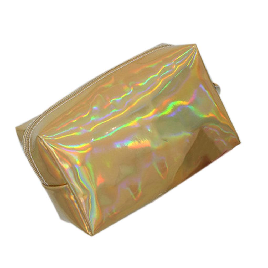 Женская голографическая косметичка из ПУ кожи, сумка, дорожный водонепроницаемый портативный органайзер для макияжа на молнии, косметички, кошелек золотой
Женская голографическая косметичка из ПУ кожи, сумка, дорожный водонепроницаемый портативный органайзер для макияжа на молнии, косметички, кошелек золотой