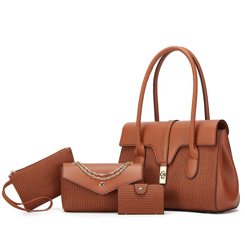 Women S Bag, Fashionable Portable Tote Bag, One Shoulder Oblique Span Bag, Four-Piece Set, Mother And Child Bag. коричневый
Women S Bag, Fashionable Portable Tote Bag, One Shoulder Oblique Span Bag, Four-Piece Set, Mother And Child Bag. коричневый