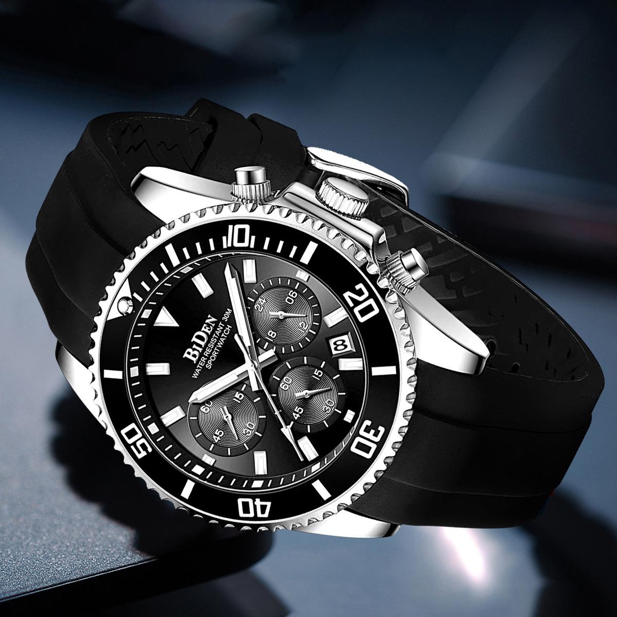 Men s Chronograph Watch Sport Dive Watch with Silicone Band Waterproof Analog Wristwatch for Men чёрный
Men s Chronograph Watch Sport Dive Watch with Silicone Band Waterproof Analog Wristwatch for Men чёрный