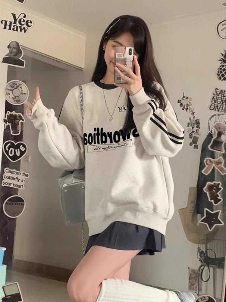 Women s American Three-Stripe Crew Neck Sweatshirt - Autumn/Winter Velvet-Lined, Perfect for Students XXL
Women s American Three-Stripe Crew Neck Sweatshirt - Autumn/Winter Velvet-Lined, Perfect for Students XXL