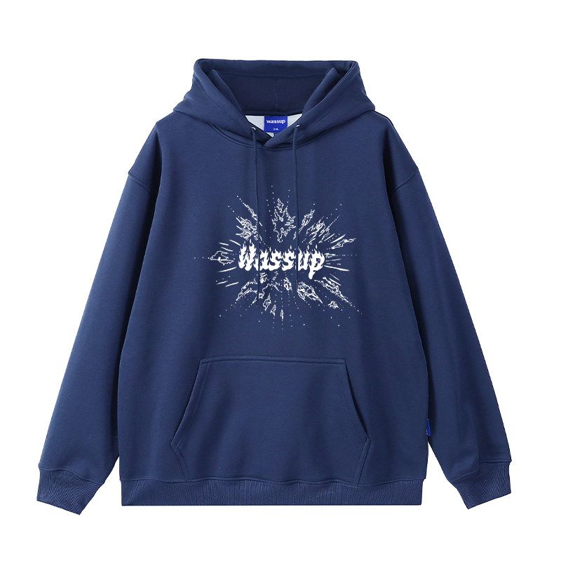 Wassup Heods Explosive Lettering American Street Style Hooded Sweatshirt for Men, Autumn and Winter Fleece-Lined Casual Trendy Brand Top Navy Blue (Heavyweight Essential) 3XL
Wassup Heods Explosive Lettering American Street Style Hooded Sweatshirt for Men, Autumn and Winter Fleece-Lined Casual Trendy Brand Top Navy Blue (Heavyweight Essential) 3XL