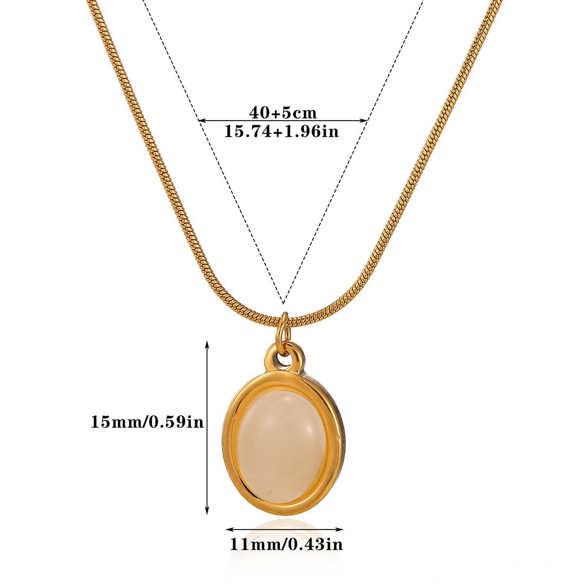 Vintage Brown Stone Collier Elegant For Women Party Clothing Accessories Gold Color Stainless Steel Oval Necklace Jewelry Gift
Vintage Brown Stone Collier Elegant For Women Party Clothing Accessories Gold Color Stainless Steel Oval Necklace Jewelry Gift