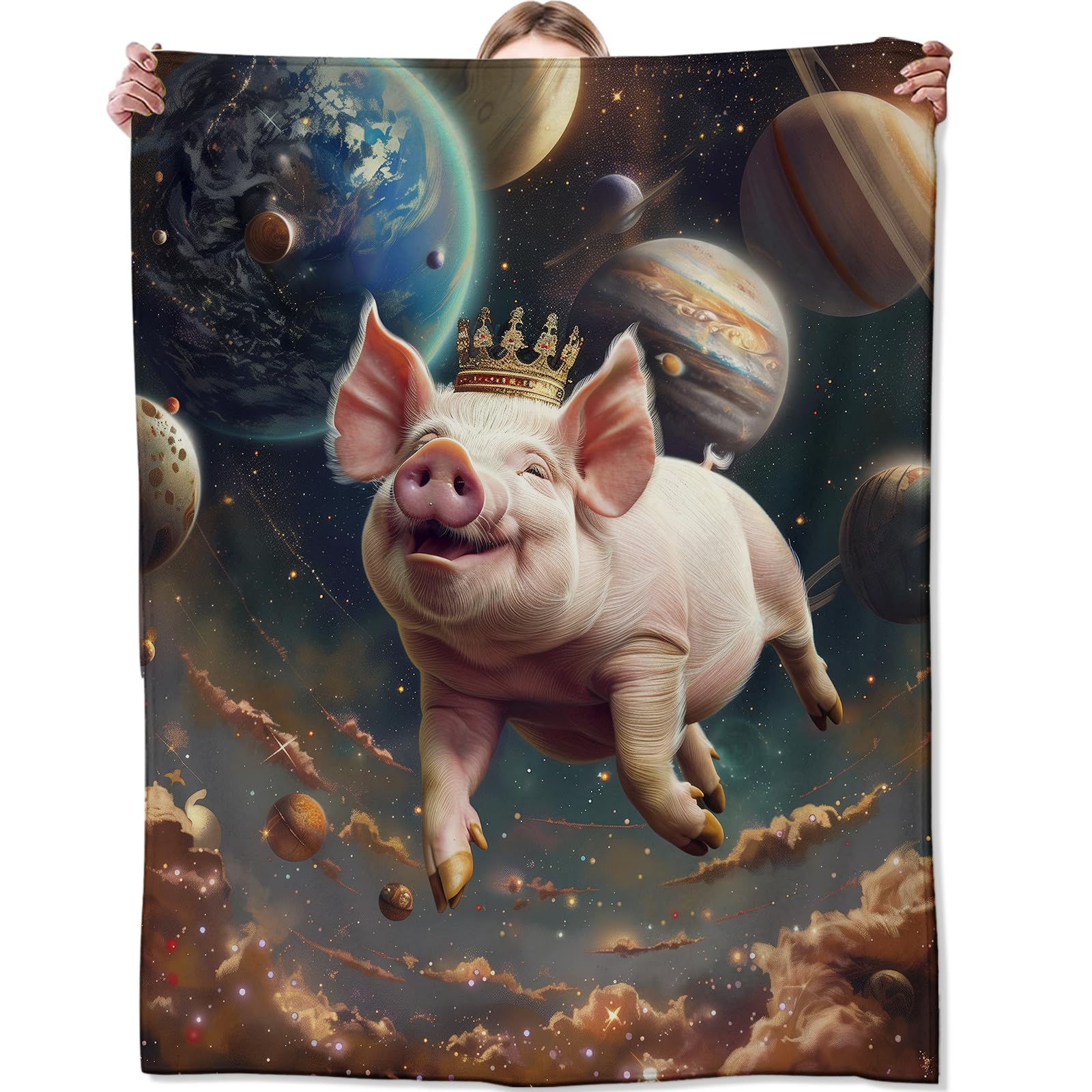 Cute Pig Blanket, Animal Pig Themed Flannel Blanket Gifts for Women Girls Soft Cozy Fleece Throw Blanket for Travel, Couch, Bed 75x90cm
Cute Pig Blanket, Animal Pig Themed Flannel Blanket Gifts for Women Girls Soft Cozy Fleece Throw Blanket for Travel, Couch, Bed 75x90cm