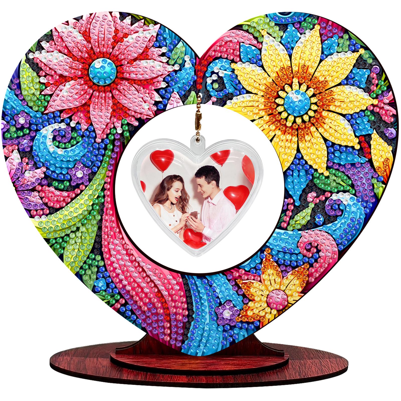 Wooden Heart-shaped Diamond Painting Tabletop Ornament Hollow Frame with Hanging Photo Ornament DIY Diamond Art Tabletop Decor
Wooden Heart-shaped Diamond Painting Tabletop Ornament Hollow Frame with Hanging Photo Ornament DIY Diamond Art Tabletop Decor