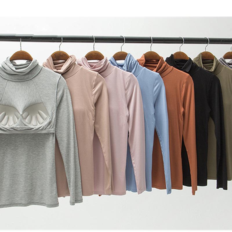 Женская футболка с длинным рукавом из модала с воротником-стойкой и встроенной чашкой бюстгальтера - Идеально подходит для сна, в качестве нижнего белья или базового слоя Triple Extra Large
Женская футболка с длинным рукавом из модала с воротником-стойкой и встроенной чашкой бюстгальтера - Идеально подходит для сна, в качестве нижнего белья или базового слоя Triple Extra Large