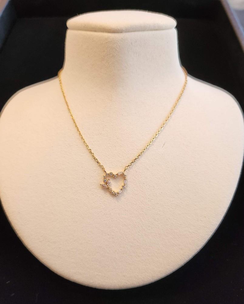 CZ Heart Necklace - 16 w/2 extender Unisex T-Shirt L
CZ Heart Necklace - 16 w/2 extender Unisex T-Shirt L