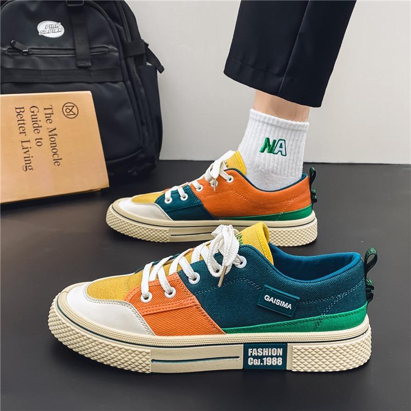 Men s Color Block Canvas Sneakers Retro Lace-Up Casual Shoes with Patch Detail 44 помаранчевий
Men s Color Block Canvas Sneakers Retro Lace-Up Casual Shoes with Patch Detail 44 помаранчевий