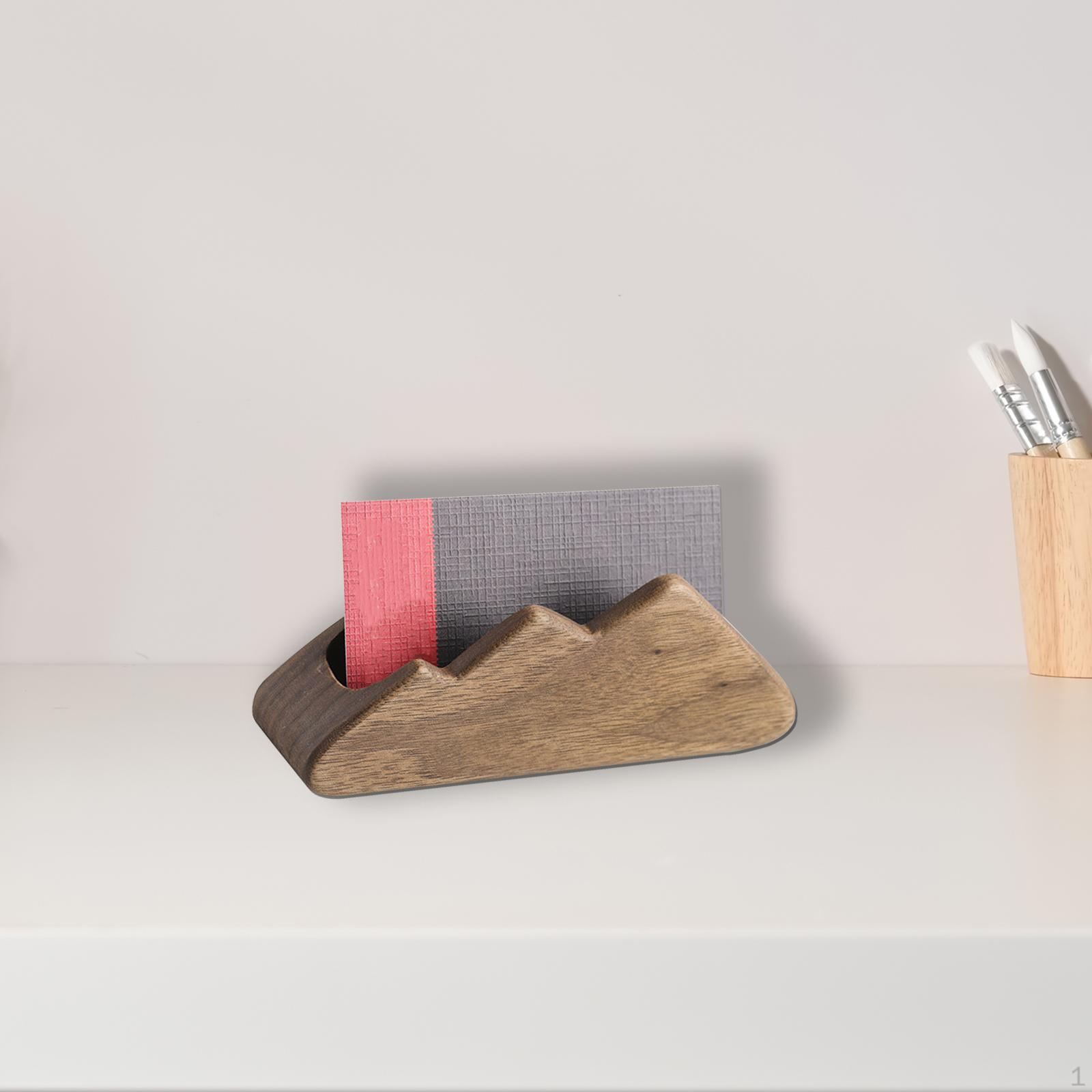Moutain Shape Business Card Holder, Name Stand Case Wood Simple for ID
Moutain Shape Business Card Holder, Name Stand Case Wood Simple for ID