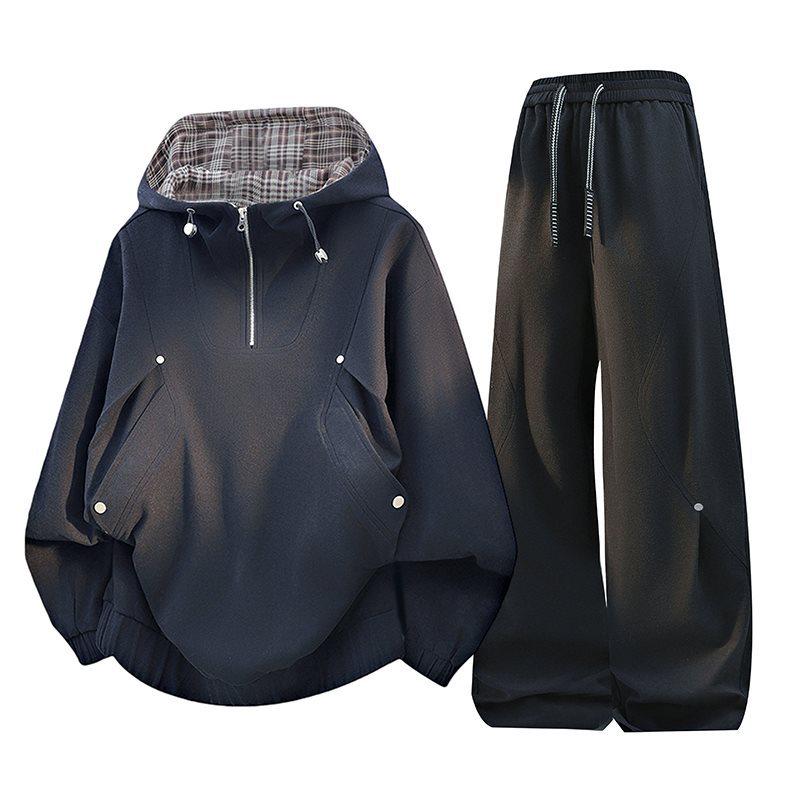 American College Style Trendy Loose Hoodie and Cardigan Set 2XL
American College Style Trendy Loose Hoodie and Cardigan Set 2XL