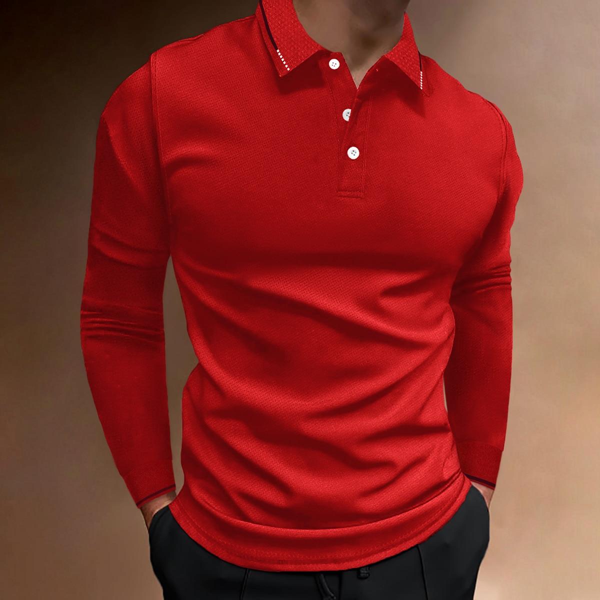 Европейская модная одежда Мужская рубашка-поло премиум-класса с длинными рукавами S красный
Европейская модная одежда Мужская рубашка-поло премиум-класса с длинными рукавами S красный