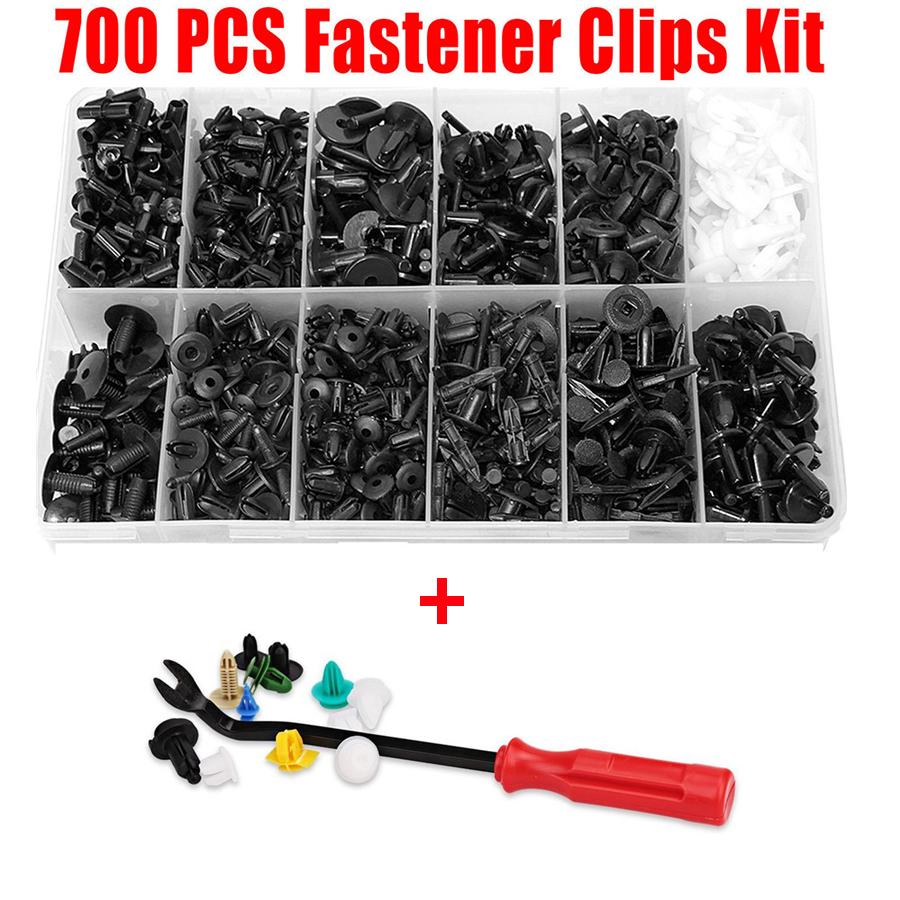 Universal All Cars Mixed Auto Fastener Clip Plastic Box-packed Car Door Bumper Fender Liner Sealing Strip Fixed Clips 700PCS with 8 Car Repair Tool
Universal All Cars Mixed Auto Fastener Clip Plastic Box-packed Car Door Bumper Fender Liner Sealing Strip Fixed Clips 700PCS with 8 Car Repair Tool