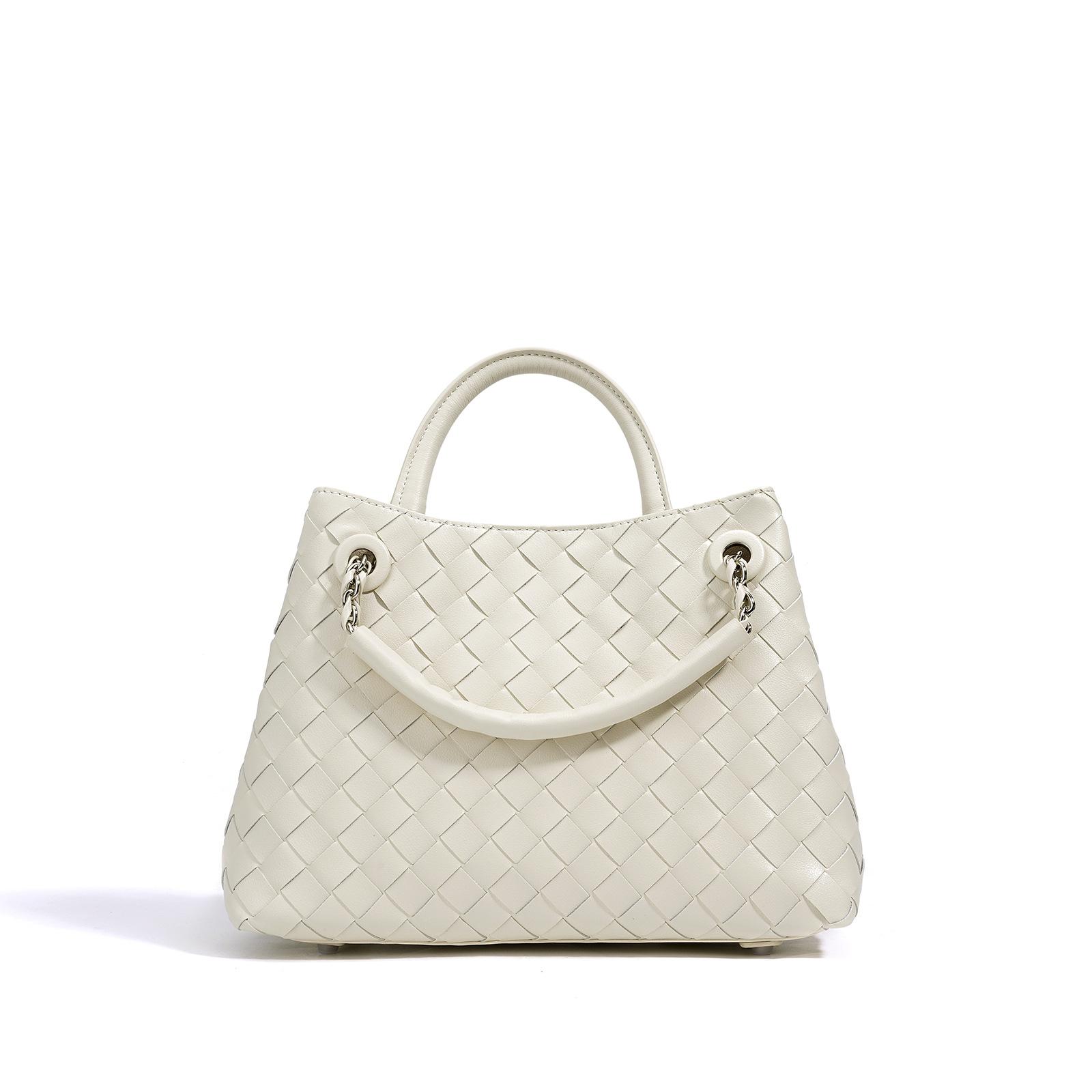 Плечевая сумка, плетеная сумка, ручная, большая вместительная кожаная женская сумка, сумка-корзина для овощей в стиле ретро, сумка-тоут