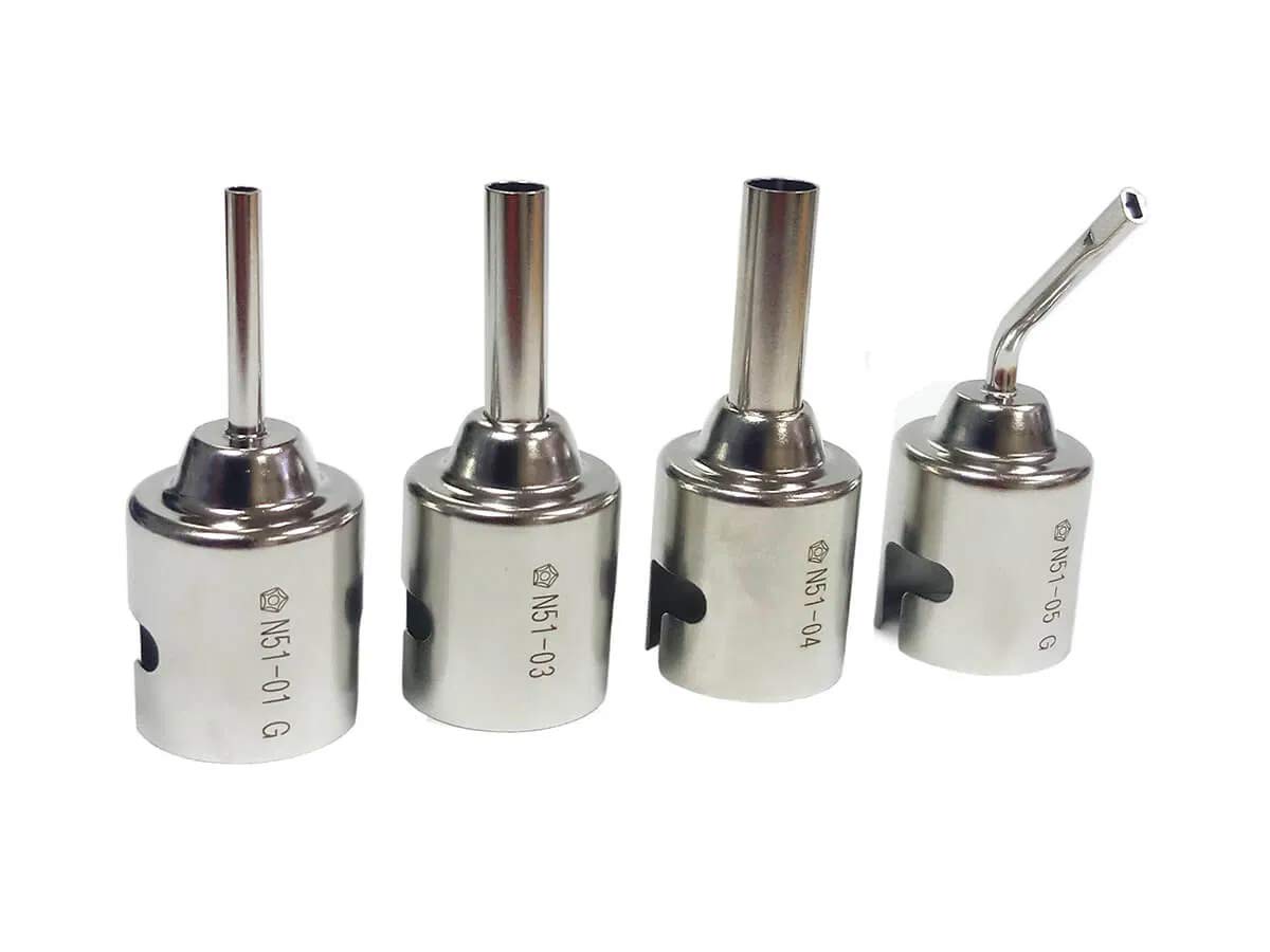 Hakko Hot Air Rework Nozzle, N51-50 Set (1,3,4 &5)
Hakko Hot Air Rework Nozzle, N51-50 Set (1,3,4 &5)