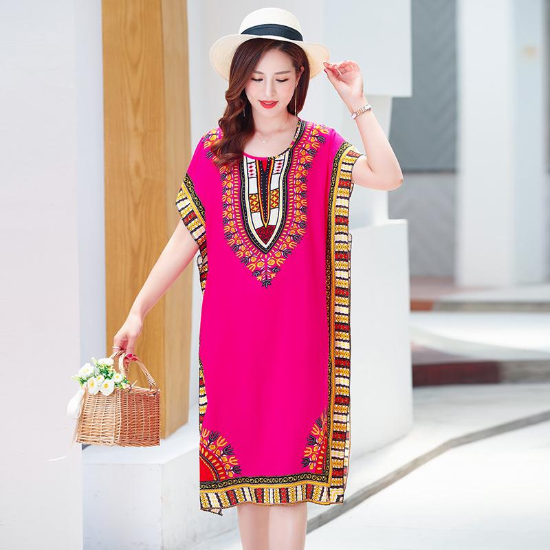 Літня оверсайз сукня Жіноча елегантна вільна пляжна сукня з вінтажним принтом з круглим вирізом One Size рожевий червоний колір
Літня оверсайз сукня Жіноча елегантна вільна пляжна сукня з вінтажним принтом з круглим вирізом One Size рожевий червоний колір