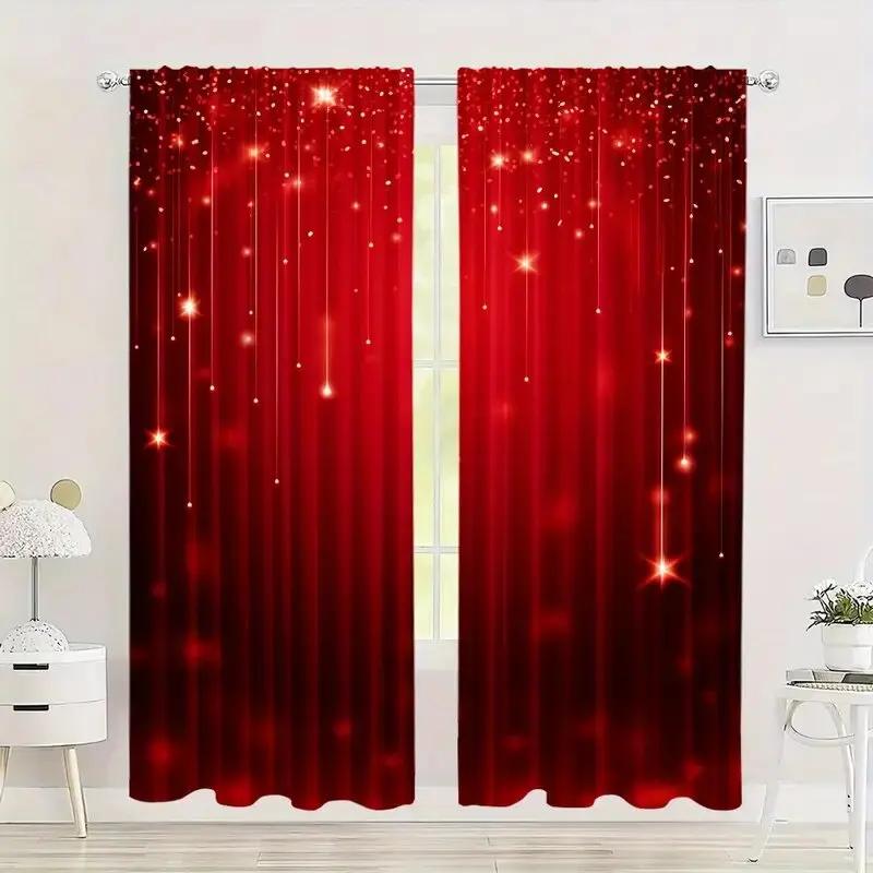 2pcs - Christmas Curtains Christmas Golden Star red polyester printed curtains home decoration room decoration 100*130 Rod Pocket 1pcs
2pcs - Christmas Curtains Christmas Golden Star red polyester printed curtains home decoration room decoration 100*130 Rod Pocket 1pcs