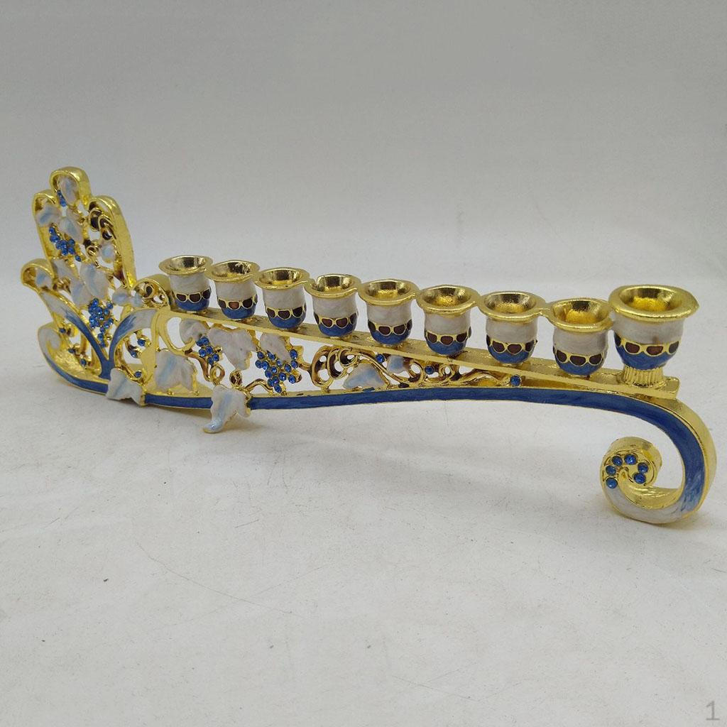 9 Branches Menorah Candle Holders Hand-Painted Enamel Style Candlestick Candelabra
9 Branches Menorah Candle Holders Hand-Painted Enamel Style Candlestick Candelabra