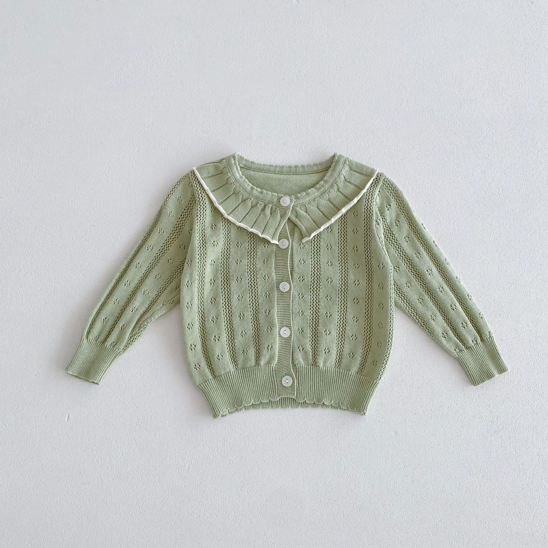 Детская одежда, милый детский вязаный свитер, летняя тонкая девочка, маленький снаружи, кардиган с кондиционером 90cm зелёный
Детская одежда, милый детский вязаный свитер, летняя тонкая девочка, маленький снаружи, кардиган с кондиционером 90cm зелёный