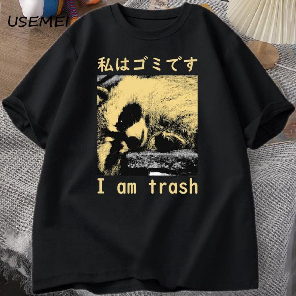 I Am Trash Футболка з принтом японського єнота Harajuku Vintage Високоякісна бавовняна футболка з коротким рукавом Чоловічий одяг Верхній вуличний одяг XXXXXL
I Am Trash Футболка з принтом японського єнота Harajuku Vintage Високоякісна бавовняна футболка з коротким рукавом Чоловічий одяг Верхній вуличний одяг XXXXXL