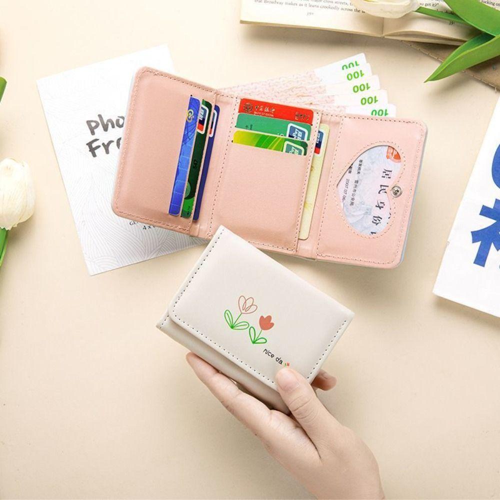 Cartoon Fresh Tulip Short Wallet Pu Leather Card Holder Fashion Folding Purse Student
Cartoon Fresh Tulip Short Wallet Pu Leather Card Holder Fashion Folding Purse Student