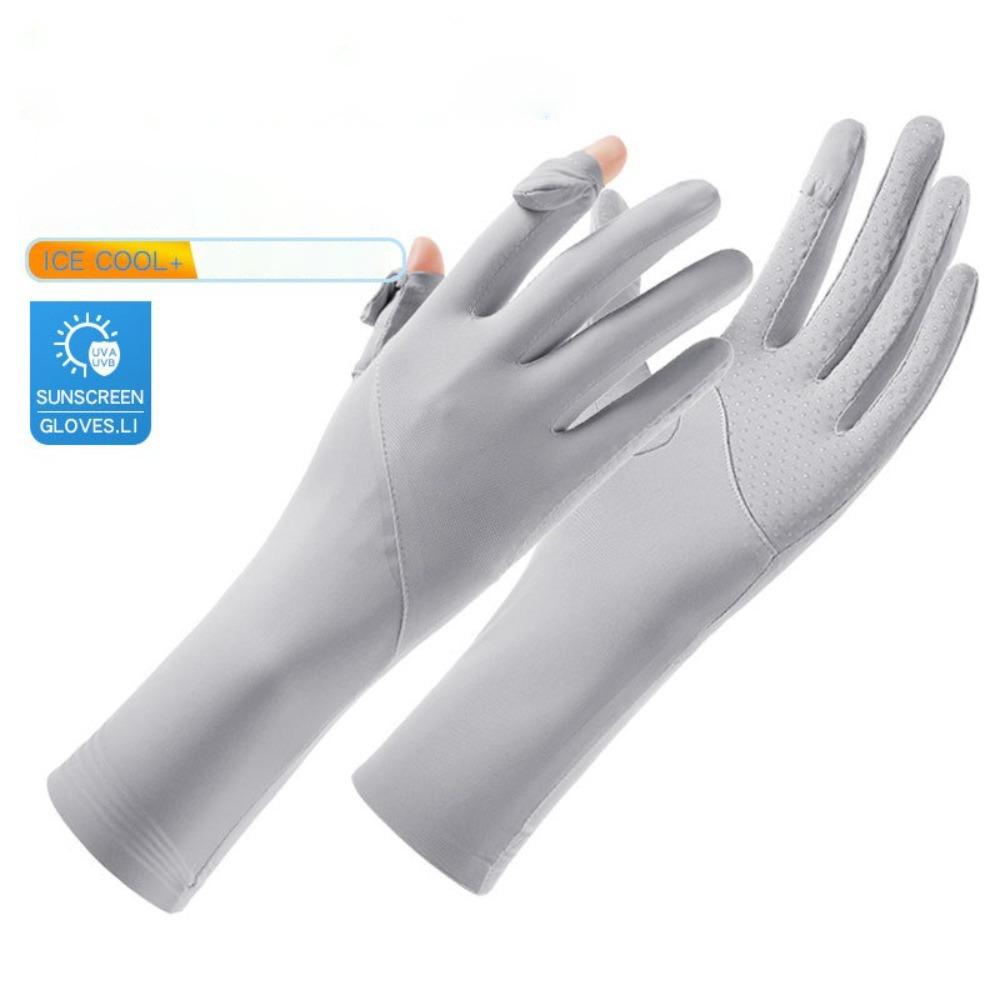 Flip Finger Ice Silk Gloves Anti-UV Driving Mittens New Riding Driving Gloves Cycling Driving білий
Flip Finger Ice Silk Gloves Anti-UV Driving Mittens New Riding Driving Gloves Cycling Driving білий