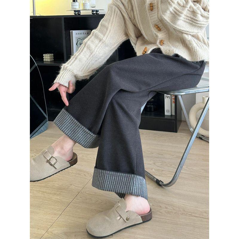 Woolen Casual Pants for Women with Pear-Shaped Body Shape, New Spring Style for Plus-Size Girls, High-Waisted, Loose-Fitting, Slimming Wide-Leg Pants Dark Gray Regular 3XL
Woolen Casual Pants for Women with Pear-Shaped Body Shape, New Spring Style for Plus-Size Girls, High-Waisted, Loose-Fitting, Slimming Wide-Leg Pants Dark Gray Regular 3XL