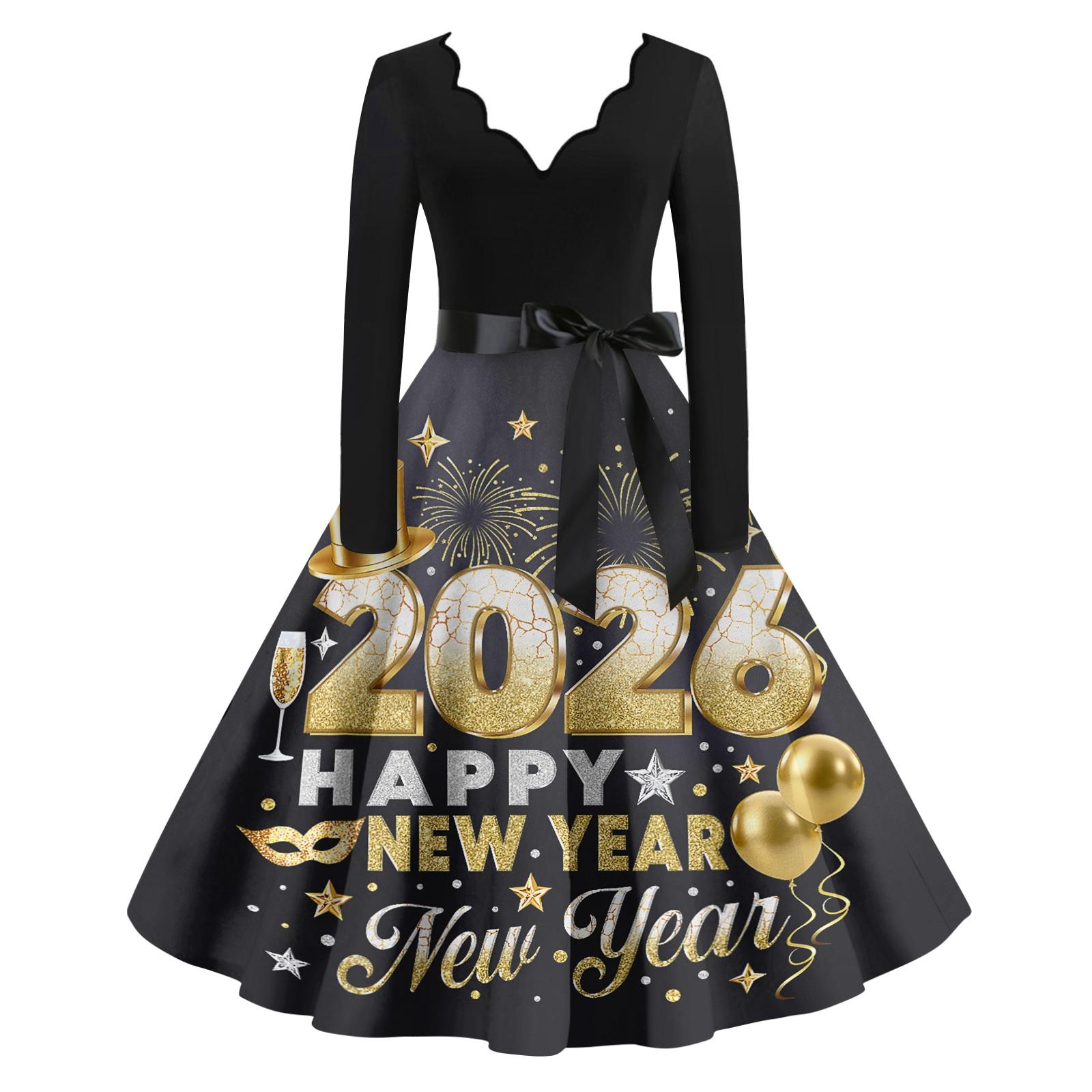 Women s Casual Fashion New Year Printed V-Neck Vintage Dress XL жовтий
Women s Casual Fashion New Year Printed V-Neck Vintage Dress XL жовтий