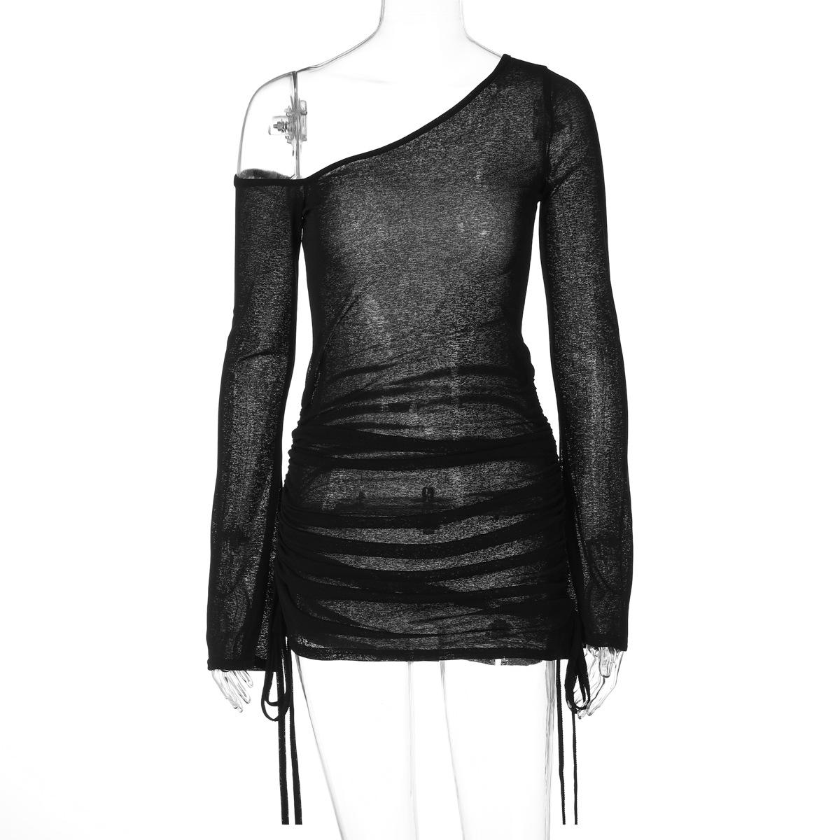 Autumn 2025 Sexy One-Shoulder Ruffled Dress - European & American Style Large чорний
Autumn 2025 Sexy One-Shoulder Ruffled Dress - European & American Style Large чорний