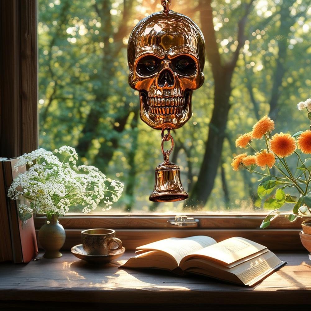 Dark Theme Wind Chime Hanging Wind Bell Vintage Skull Wind Chime for Indoor Outdoor Garden Patio Metal Hanging Bell Halloween
Dark Theme Wind Chime Hanging Wind Bell Vintage Skull Wind Chime for Indoor Outdoor Garden Patio Metal Hanging Bell Halloween