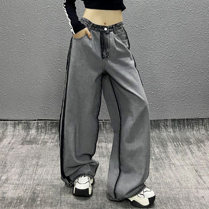 American Side Striped Color Block Jeans for Women Plus Size Autumn Loose Slim Versatile Drape Wide Leg Pants 2XL
American Side Striped Color Block Jeans for Women Plus Size Autumn Loose Slim Versatile Drape Wide Leg Pants 2XL