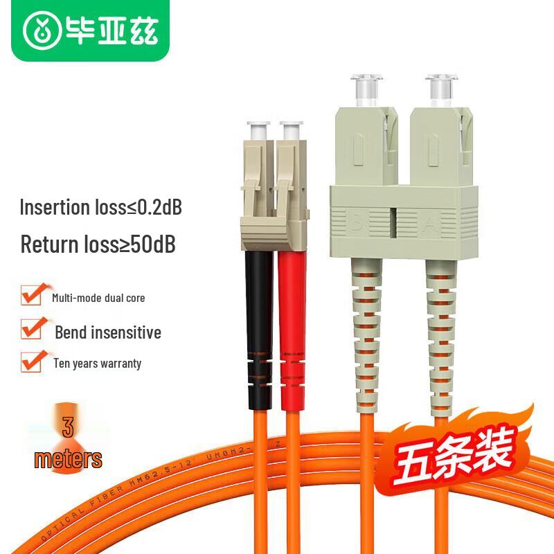 Biazi SC-LC UPC OM2 Multimode Duplex Fiber Optic Patch Cable
Biazi SC-LC UPC OM2 Multimode Duplex Fiber Optic Patch Cable