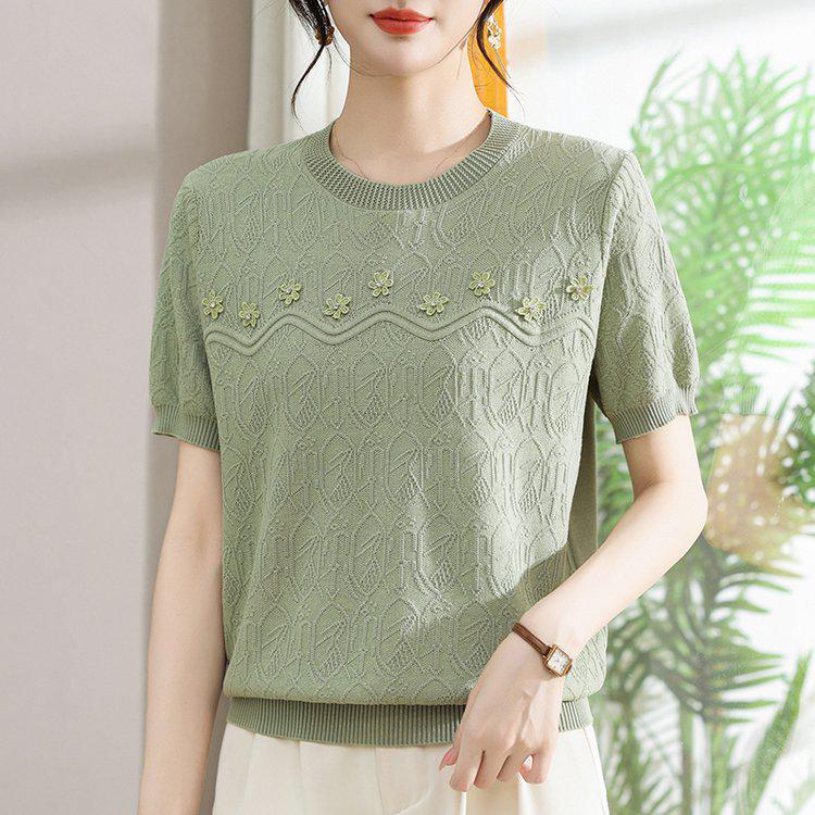 Stylish Casual Women s Round Neck Short Sleeve Knit Pullover Top 2XL (recommended 115-140 lbs) зелений
Stylish Casual Women s Round Neck Short Sleeve Knit Pullover Top 2XL (recommended 115-140 lbs) зелений