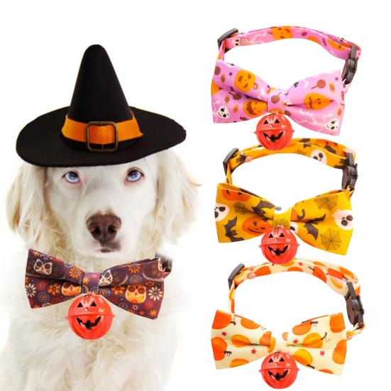 Dog Collar Adjustable Pumpkin Pattern Quick Release Fade-Resistant Washable Enhance Atmosphere Cotton Bell Pendant
Dog Collar Adjustable Pumpkin Pattern Quick Release Fade-Resistant Washable Enhance Atmosphere Cotton Bell Pendant