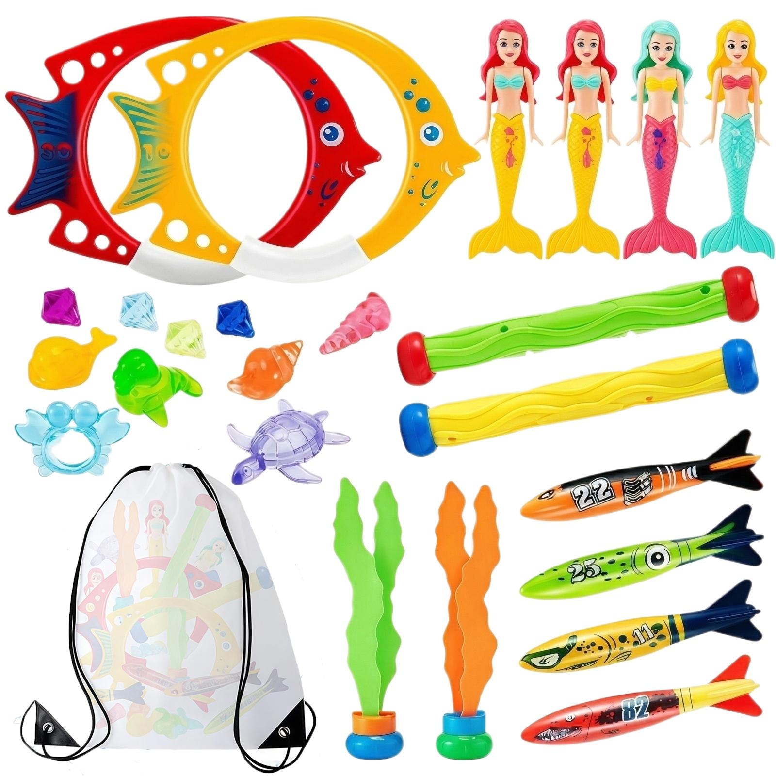 Children s Underwater Treasure Hunt Toy Set Includes Diving Rings Mermaid Figures Sea Creatures and Floating Sticks for Pool and Beach Play One Size
Children s Underwater Treasure Hunt Toy Set Includes Diving Rings Mermaid Figures Sea Creatures and Floating Sticks for Pool and Beach Play One Size
