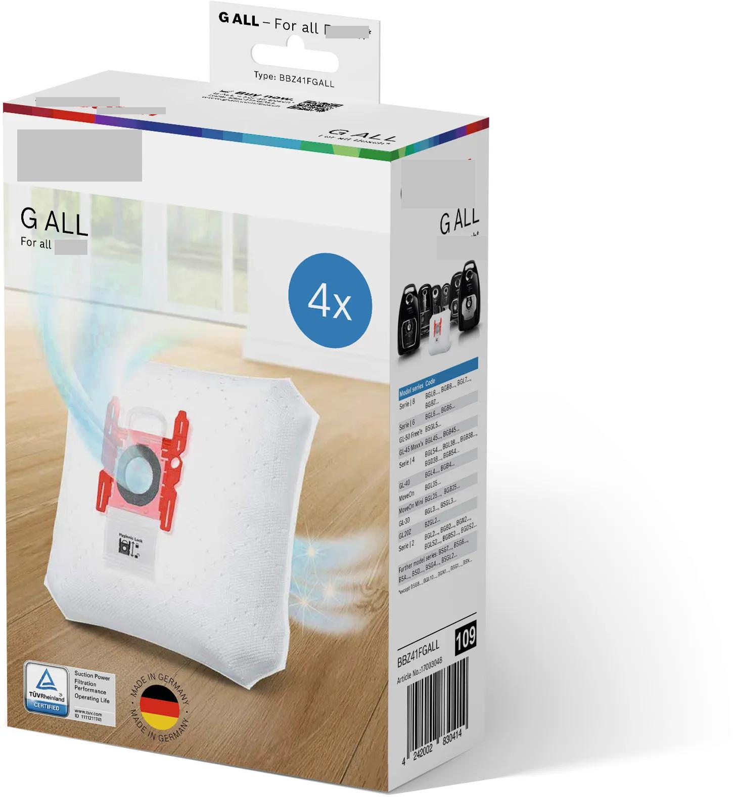 17003048 - BBZ41FGALL Мішки для пилу Bosch PowerProtect, тип G ALL , 4 шт.. IY1111
17003048 - BBZ41FGALL Мішки для пилу Bosch PowerProtect, тип G ALL , 4 шт.. IY1111