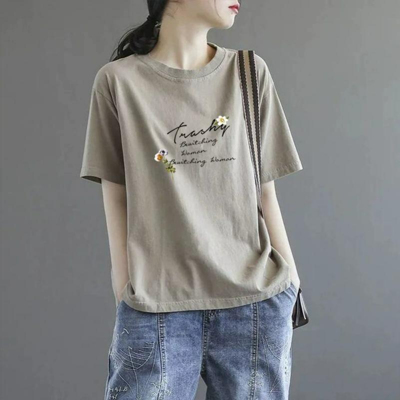 Short-sleeved T-shirt Women s Summer Clothes Fat Mm Plus Size Mother Clothes Printed Loose Women s T-shirt Ins Tide S хакі
Short-sleeved T-shirt Women s Summer Clothes Fat Mm Plus Size Mother Clothes Printed Loose Women s T-shirt Ins Tide S хакі