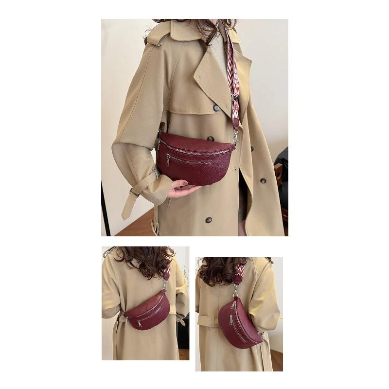 Women s Waist Bag Multi-pocket Street Fanny Pack PU Leather Chest Bag Fashi Wide Strap Crossbody Bag Retro Solid Shoulder Bags
Women s Waist Bag Multi-pocket Street Fanny Pack PU Leather Chest Bag Fashi Wide Strap Crossbody Bag Retro Solid Shoulder Bags