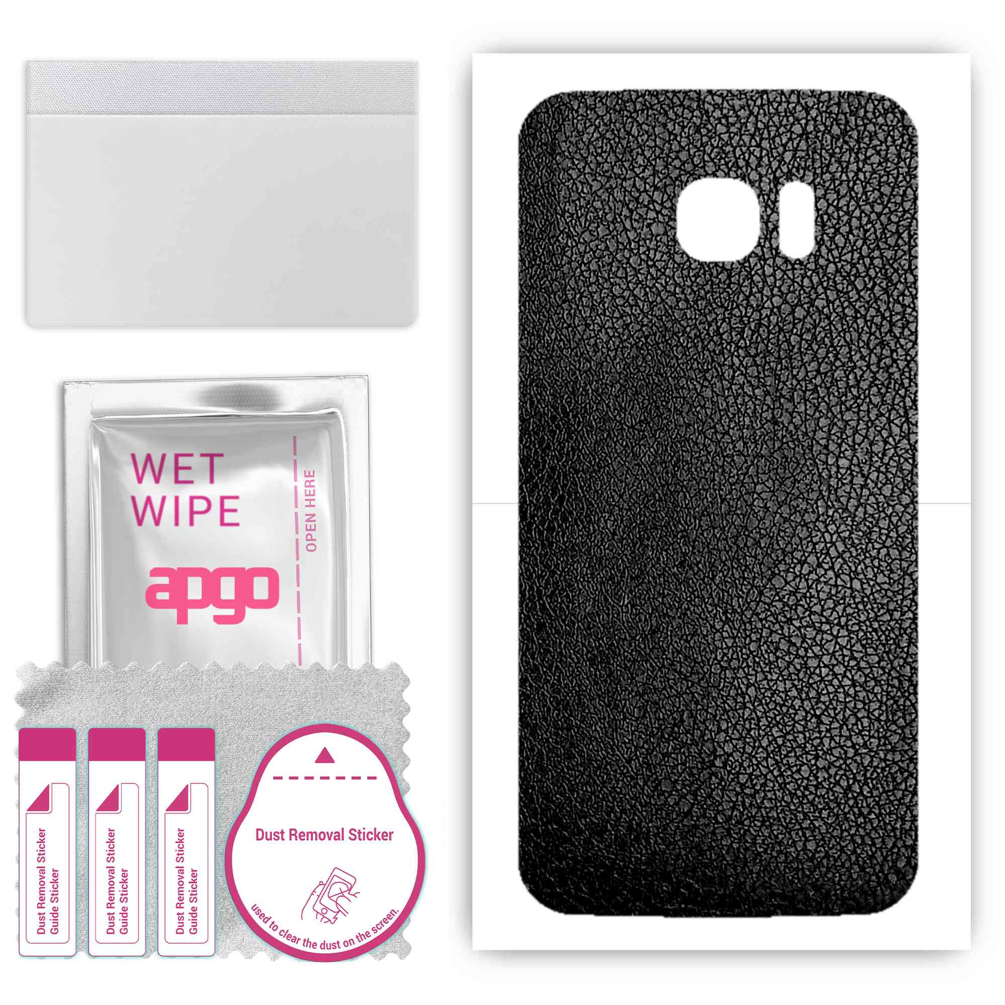 apgo Protective Skin Sticker for the back compatible with Samsung Galaxy S7 edge, Wrap Film, Foil, Vinyl - Pattern Black Leather
apgo Protective Skin Sticker for the back compatible with Samsung Galaxy S7 edge, Wrap Film, Foil, Vinyl - Pattern Black Leather